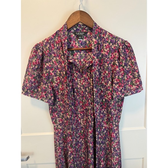 Lauren Ralph Lauren Curve Zachari Midi Shirt Dress Size 8 - Picture 6 of 11